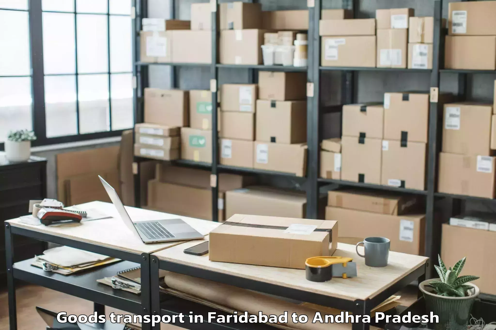 Hassle-Free Faridabad to Central University Of Andhra P Goods Transport